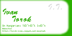 ivan torok business card